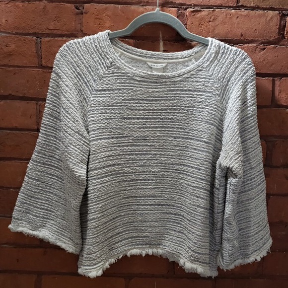 Club Monaco Boucle Textured Sweater with Fringes - Picture 4 of 4